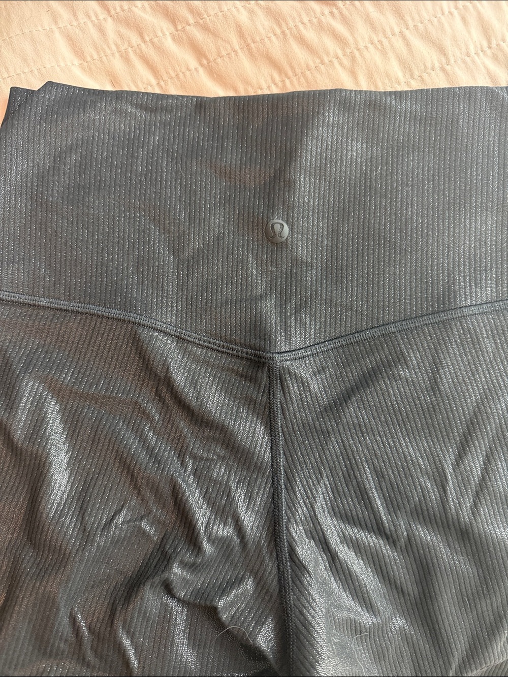 lululemon athletica Black Ribbed High-Rise Leggings